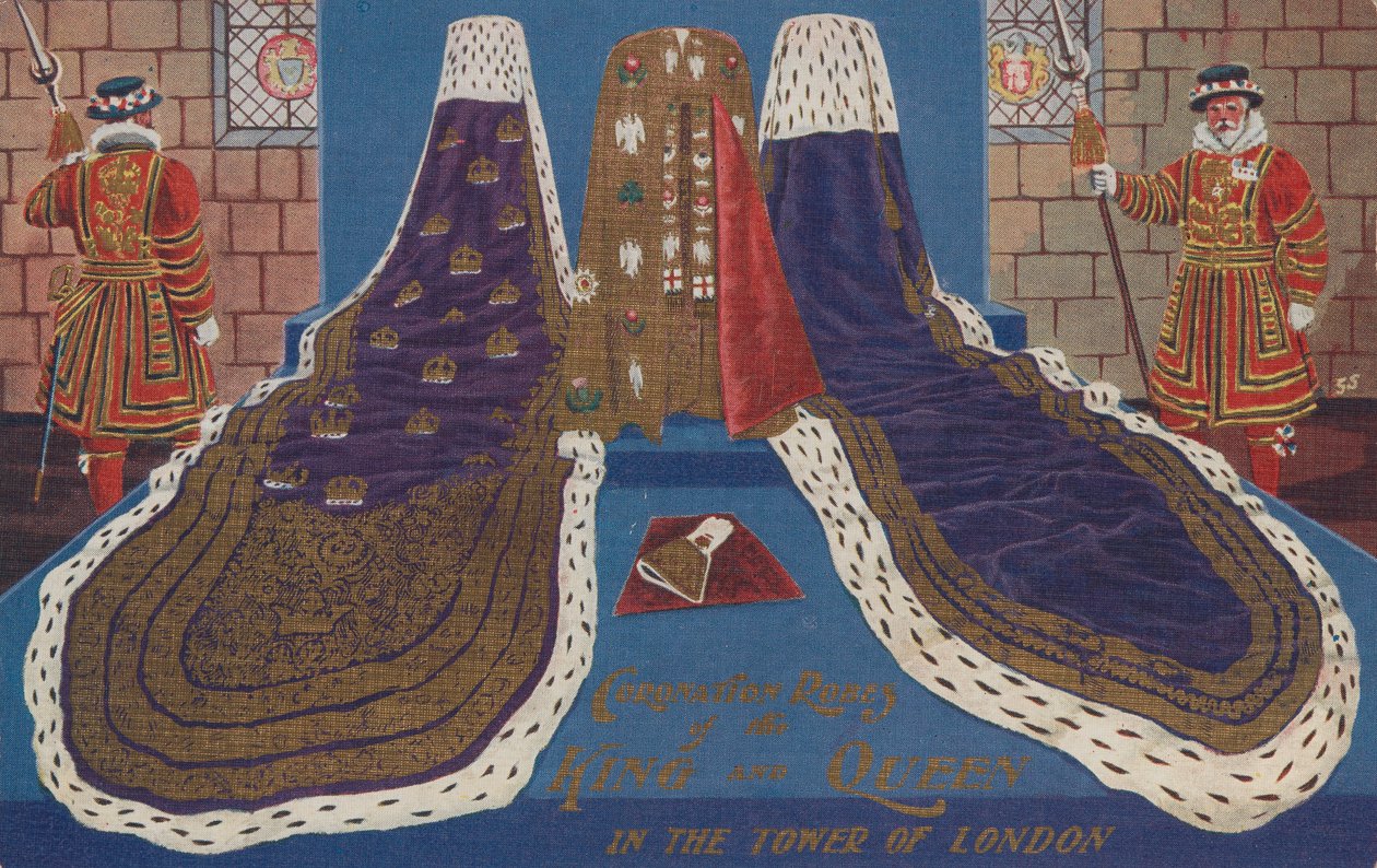 Kral Edward VII taç giyme töreni kıyafetleri by Unknown Artist
