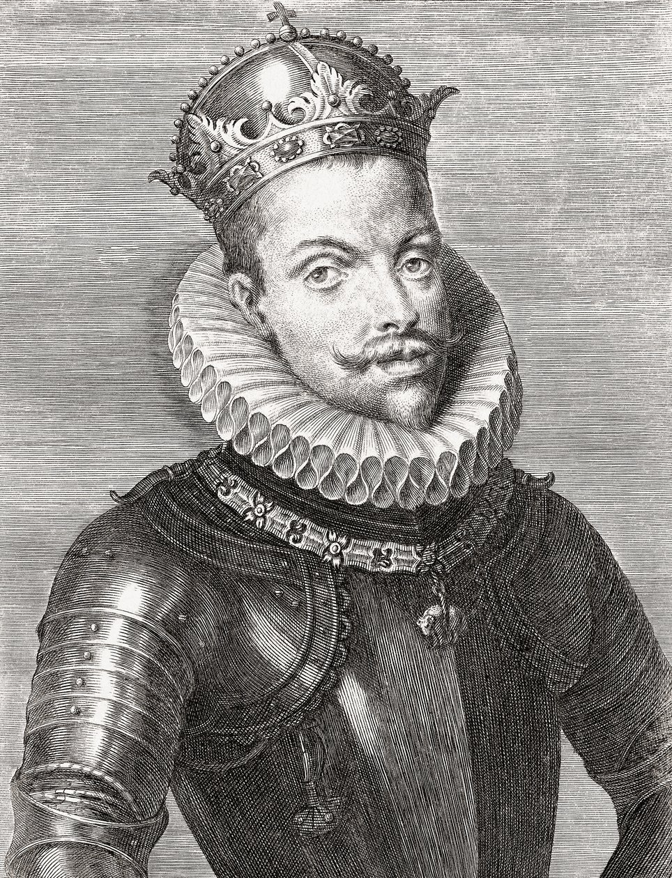 İspanya Kralı III. Philip ve Portekiz Kralı II. Philip olarak. Vesika. by Unknown artist