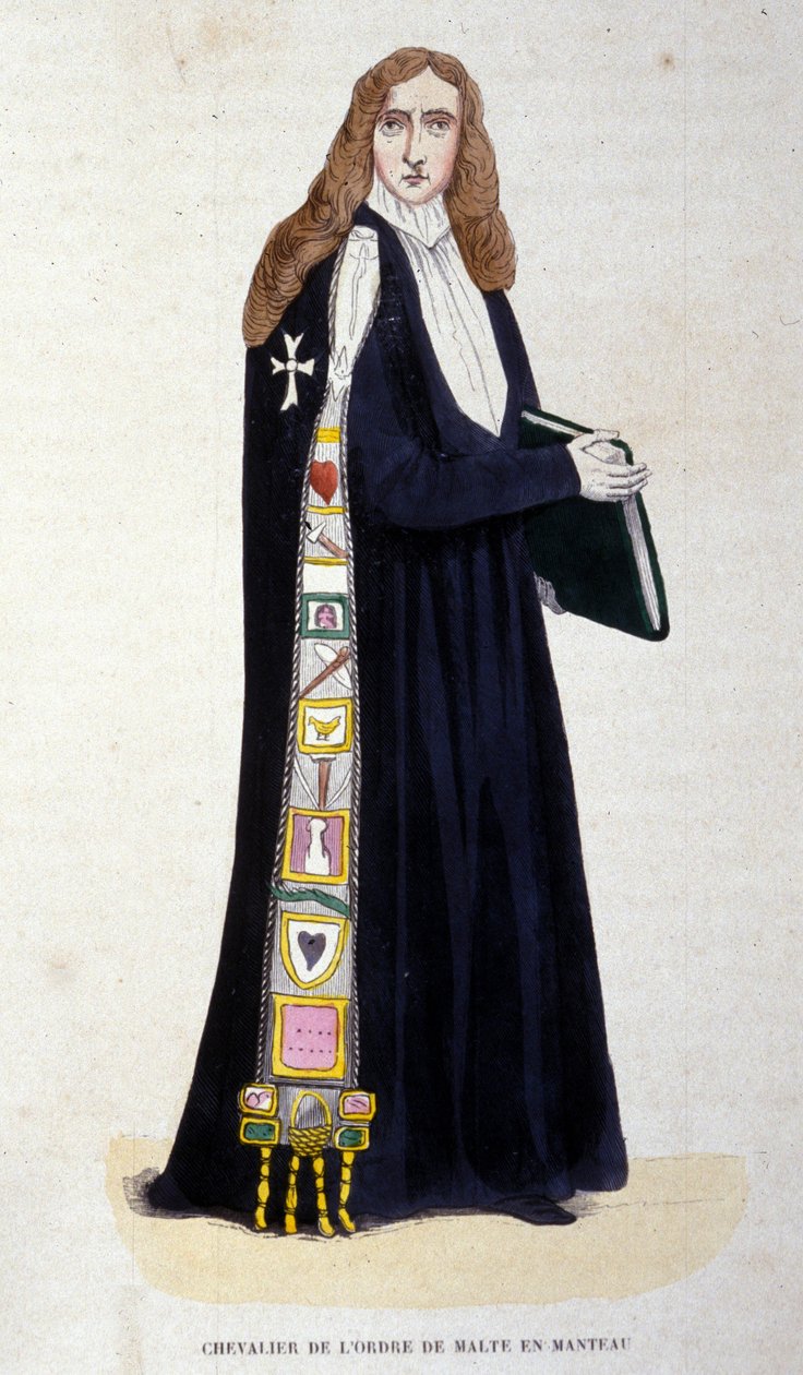 19. yüzyıl gravür ceketli Malta Nişanı Şövalyesi by Unknown artist