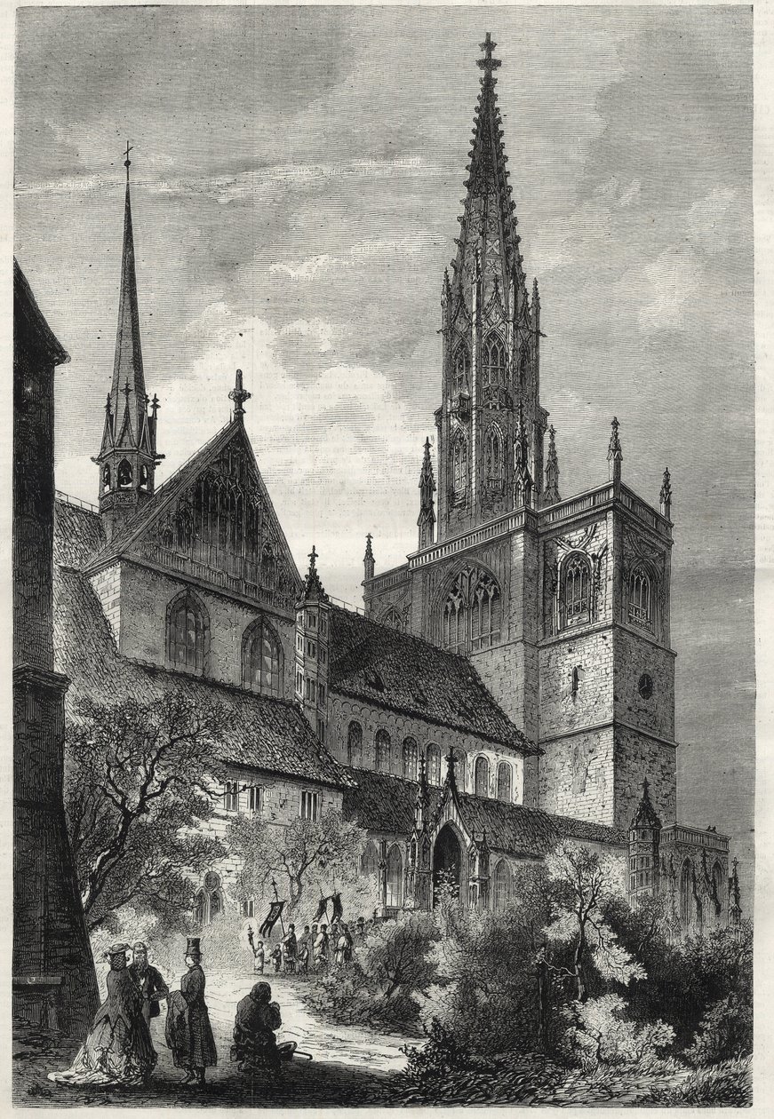 Konstanzer Munster - Konstanz Minster veya Konstanz Katedrali - Almanya - Notre-Dame Katedrali (Notre Dame) de Constance - 1868 - by Unknown artist