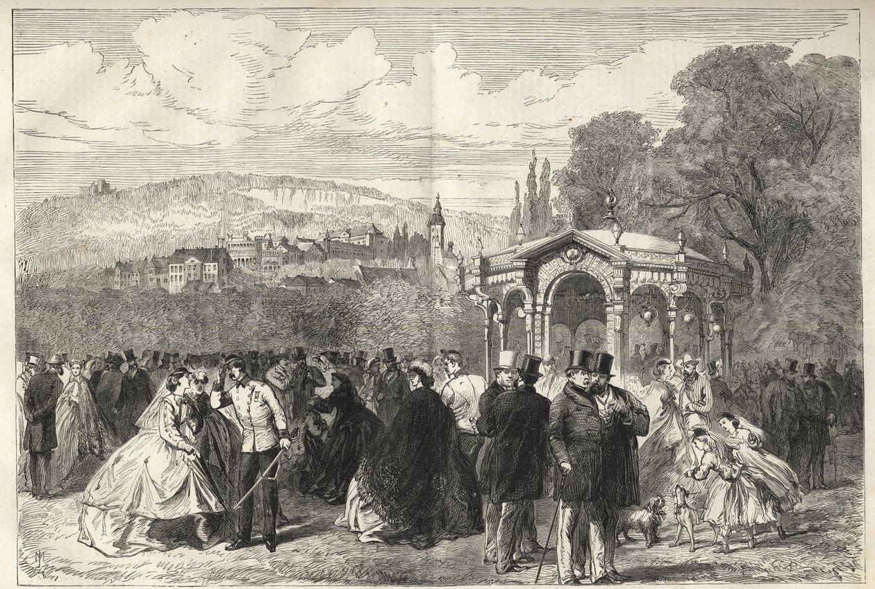Konversationshaus - Baden Baden (Baden-Baden), Almanya - Sohbet evinin önündeki yürüyüş - Sohbet Evi