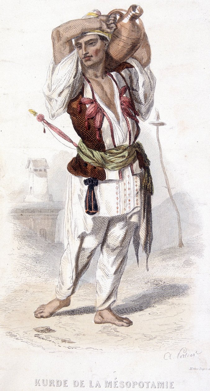 Bir amfor taşıyan Mezopotamya Kürtçesi. 1810-1860 civarında. by Unknown artist