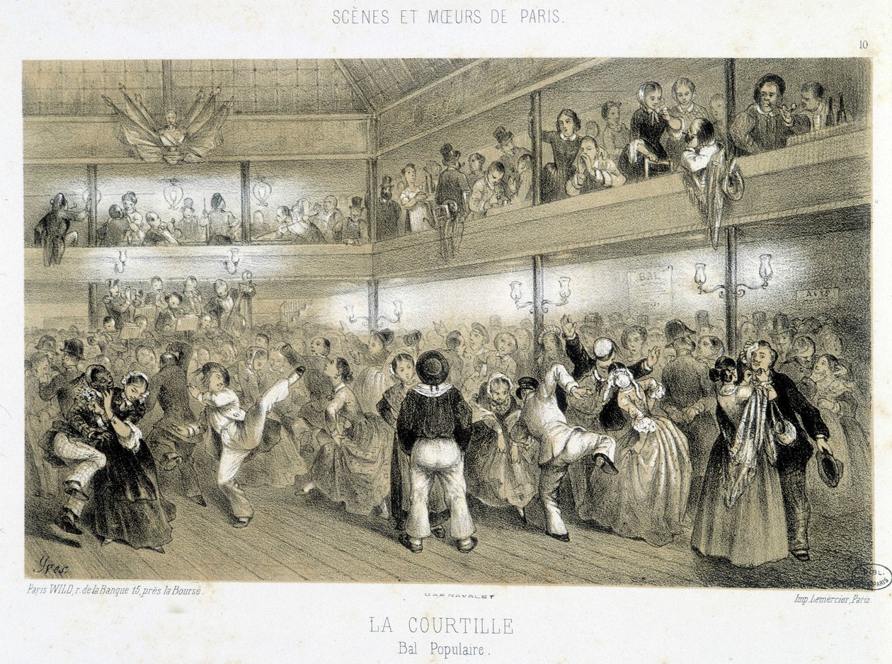 La Courtille: halk balosu - 19. yüzyıl by Unknown artist