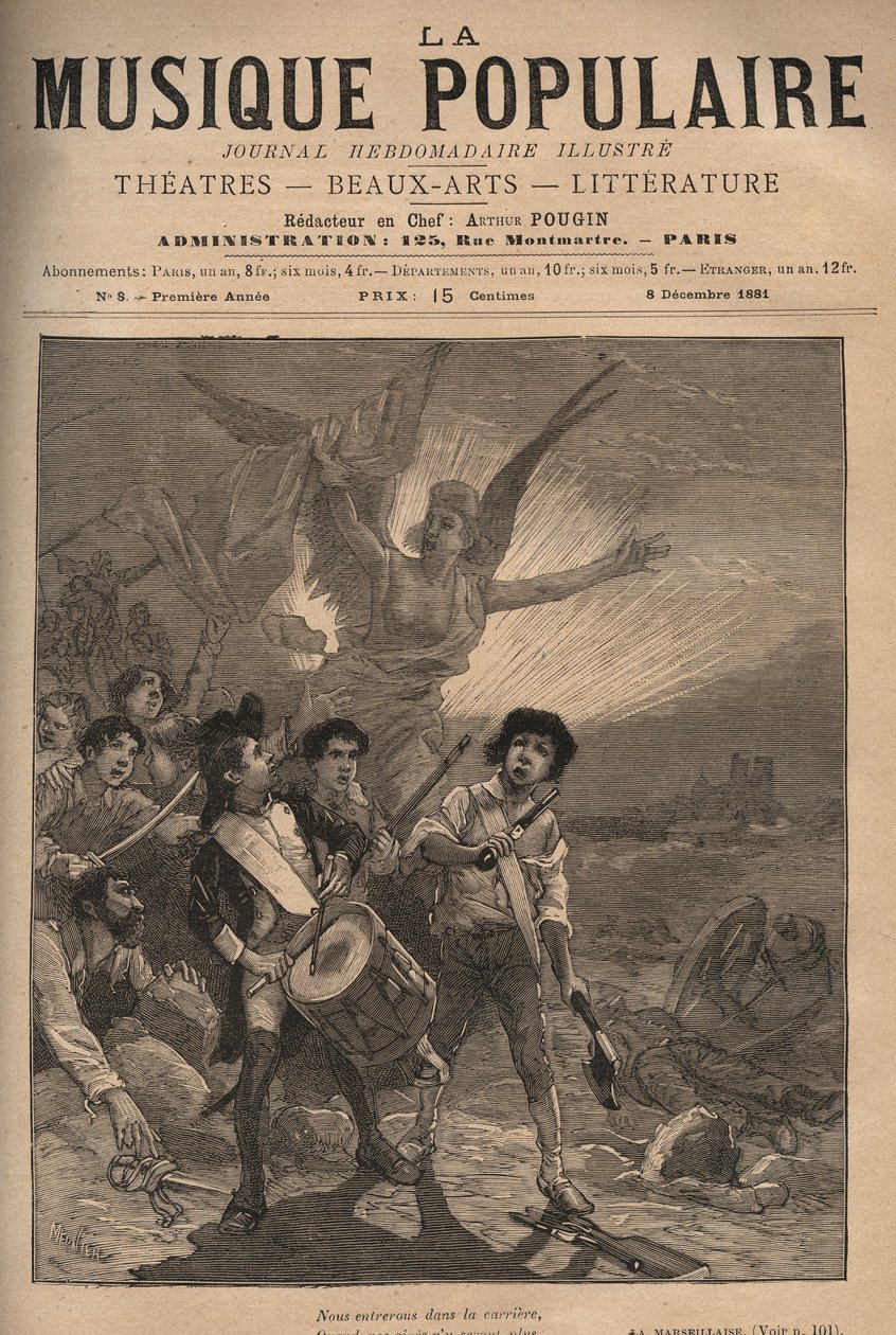 Üçüncü Cumhuriyet döneminde milli marş haline gelen La Marseillaise (14 Şubat) by Unknown artist