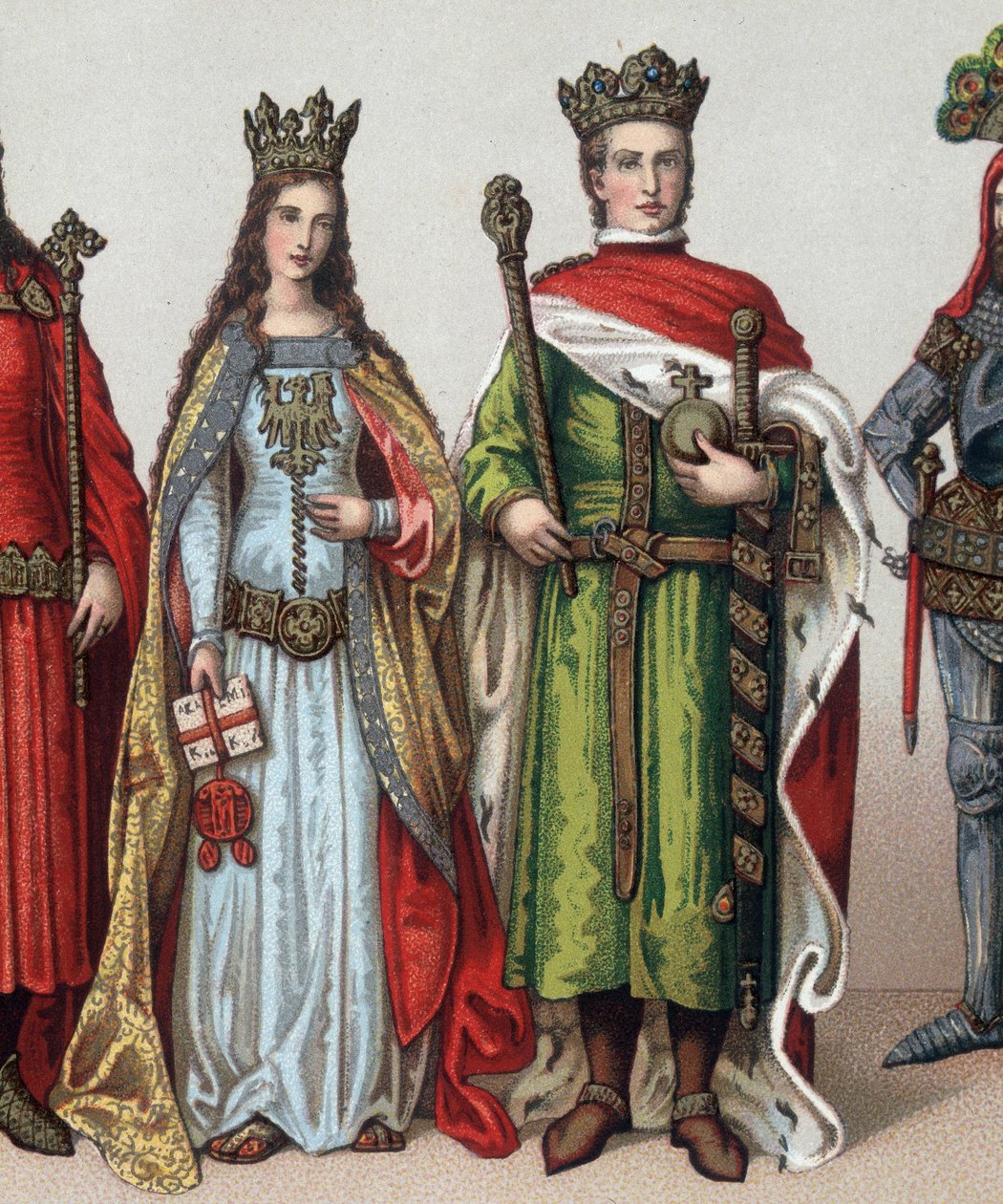 Ladislas II veya V Jagellon (1350-1434), Litvanya Büyük Dükü ve Polonya Kralı. 19. yüzyılın kromolitografisi. by Unknown artist