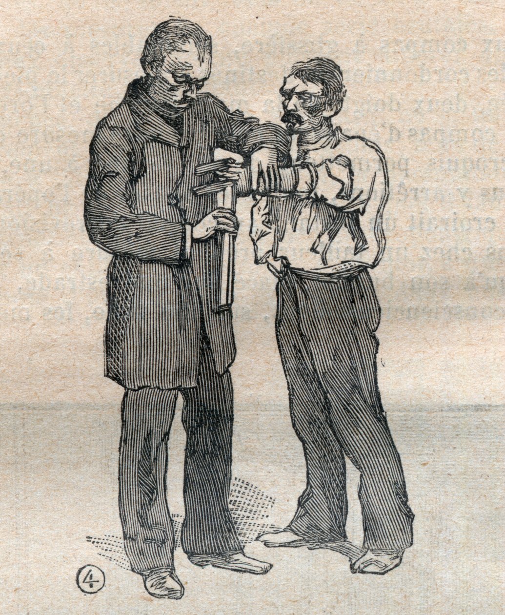 Adli antropometri veya bertillonnage, Alphonse Bertillon (1853-1914) yöntemi: orta parmak ve sol yüzük parmağının ölçümü - “” La Science francaise” de Gravür by Unknown artist