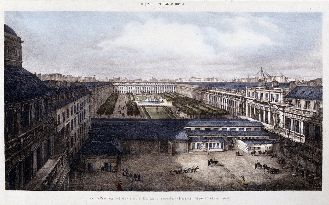 1828 öncesi Le Palais-Royal by Unknown artist