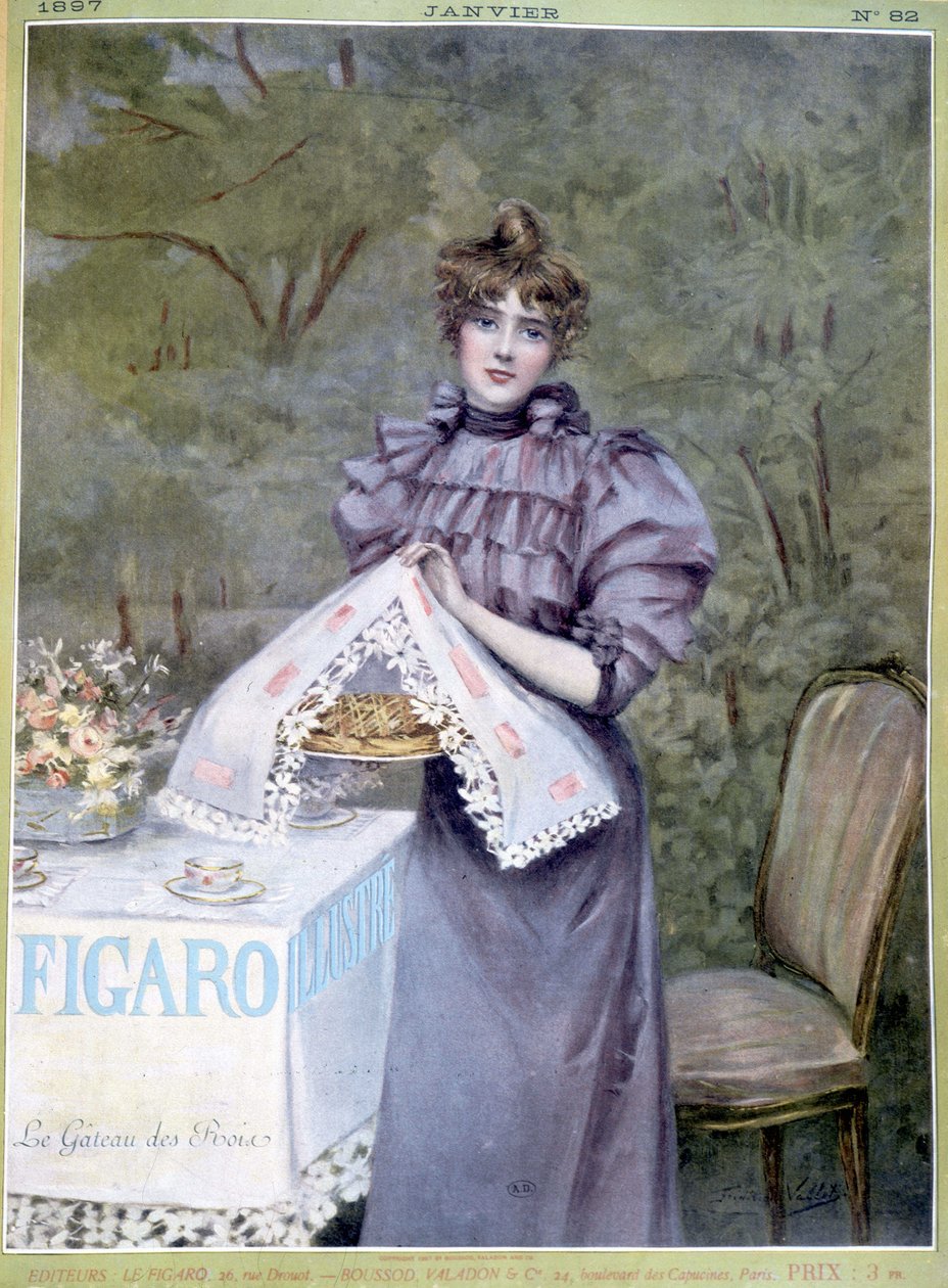 Le cake des rois, Frédéric Vallet - “” Figaro Illustré ”de, Ocak 1897 by Unknown artist