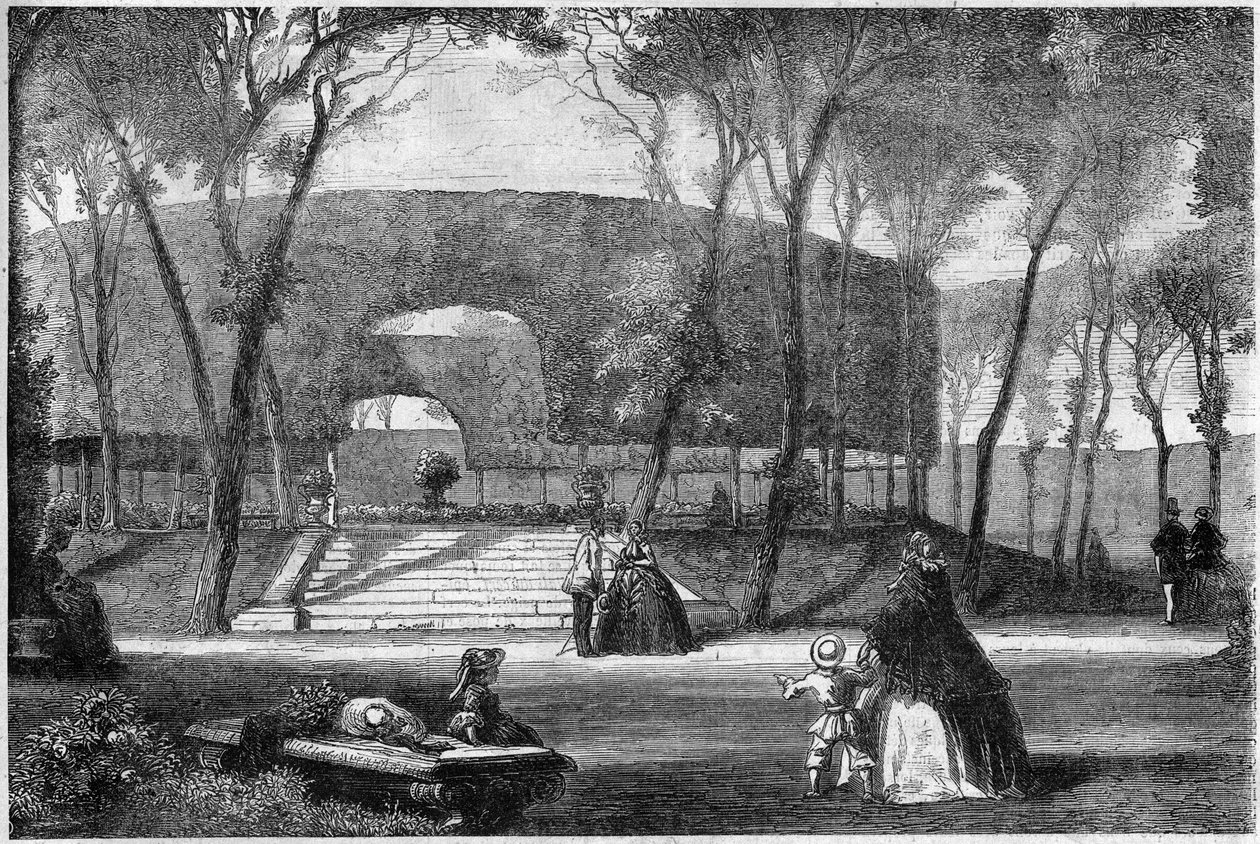 İlkbaharda Sceaux Parkı - “” Le Journal Illustrie””de Gravür by Unknown artist