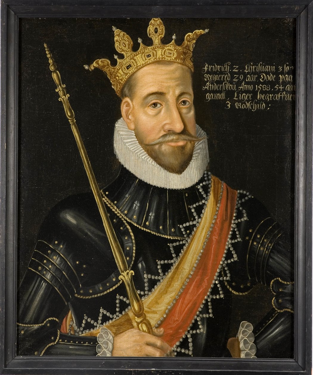 Danimarka ve Norveç Kralı II. Frederic - Danimarka Kralı II. Frederick (1534-1588), Anonim . Tuval üzerine yağlıboya. Boyutlar: 74x64cm. Ulusal Müze Stockholm by Unknown artist