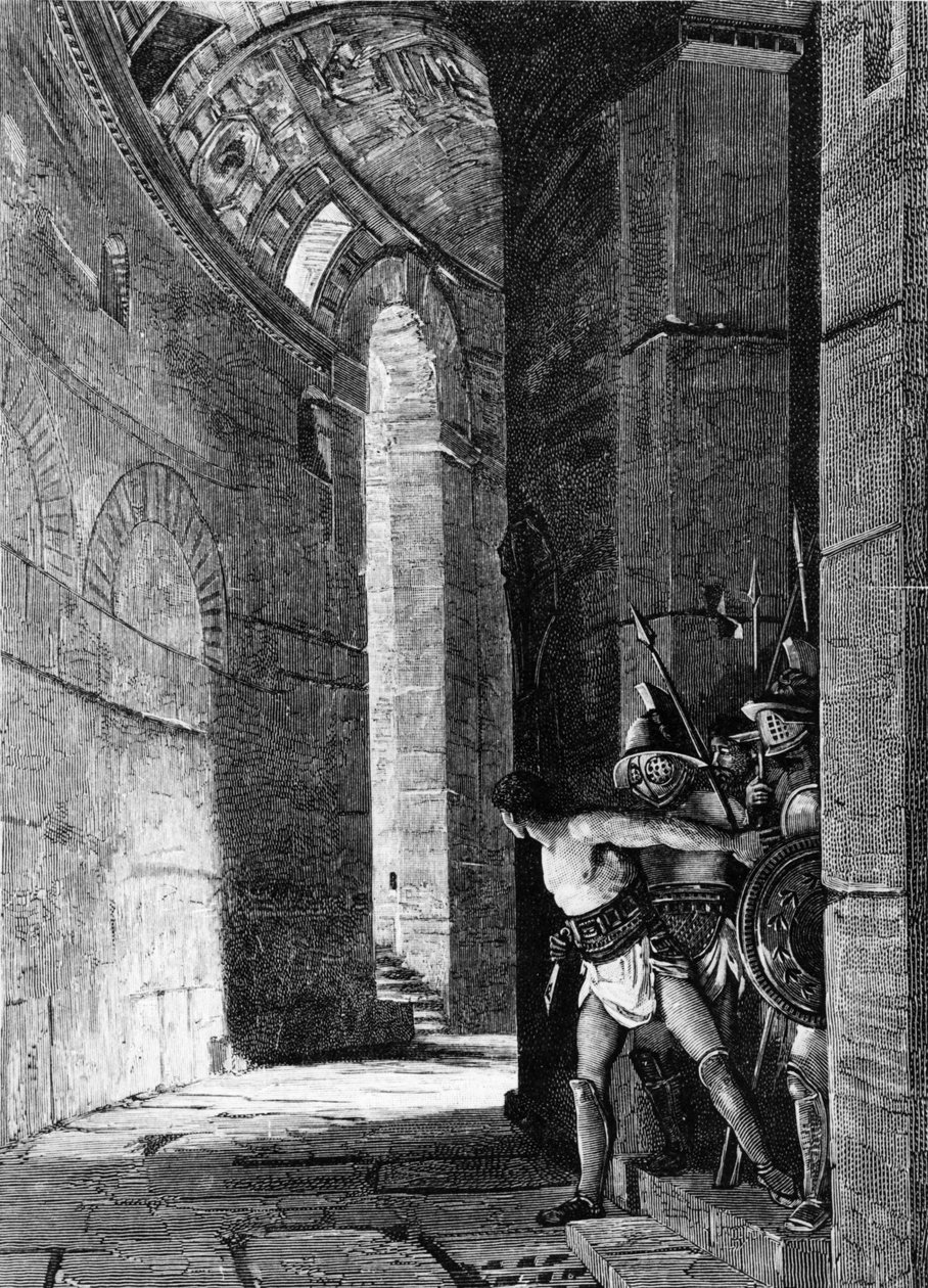 Spartacus sızıntısı. 19. yüzyıl gravürü. by Unknown artist