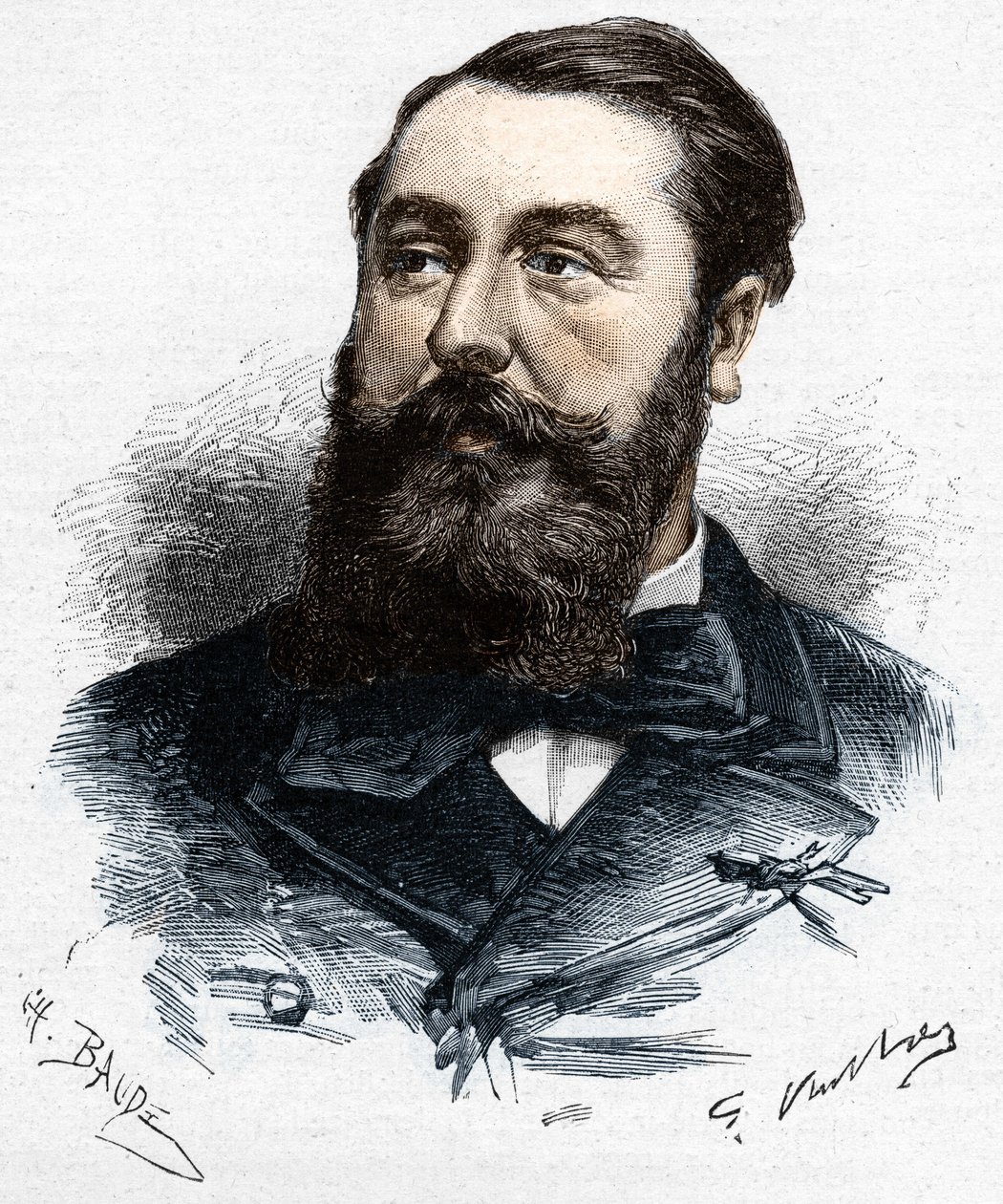 Leo Delibes (1836-1891), Fransız müzisyen ve besteci. Charles Baude tarafından Gaston Vuillier