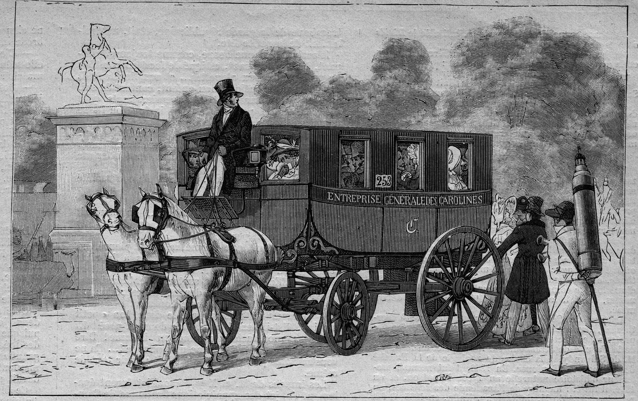 19. yüzyılda Les Omnibus de Paris: Caroline - 1892