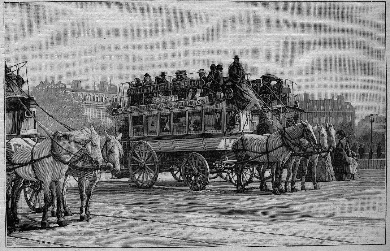 19. yüzyılda Les Omnibus de Paris: l