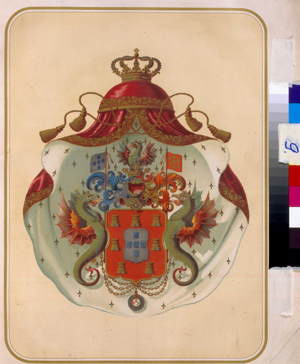 Mecklenburg Büyük Locası (Almanya) Masonlarının arması. (Mecklenburg Masonlar Büyük Locası Arması). 1819