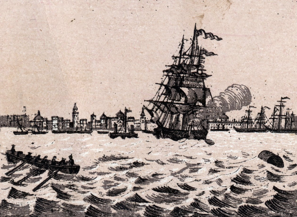 Liverpool, İngiltere: liman görünümü (Liman, Liman). “” Dünya 168 görüş gösteriyor”” Tarihsiz (19. yüzyılın sonları) by Unknown artist