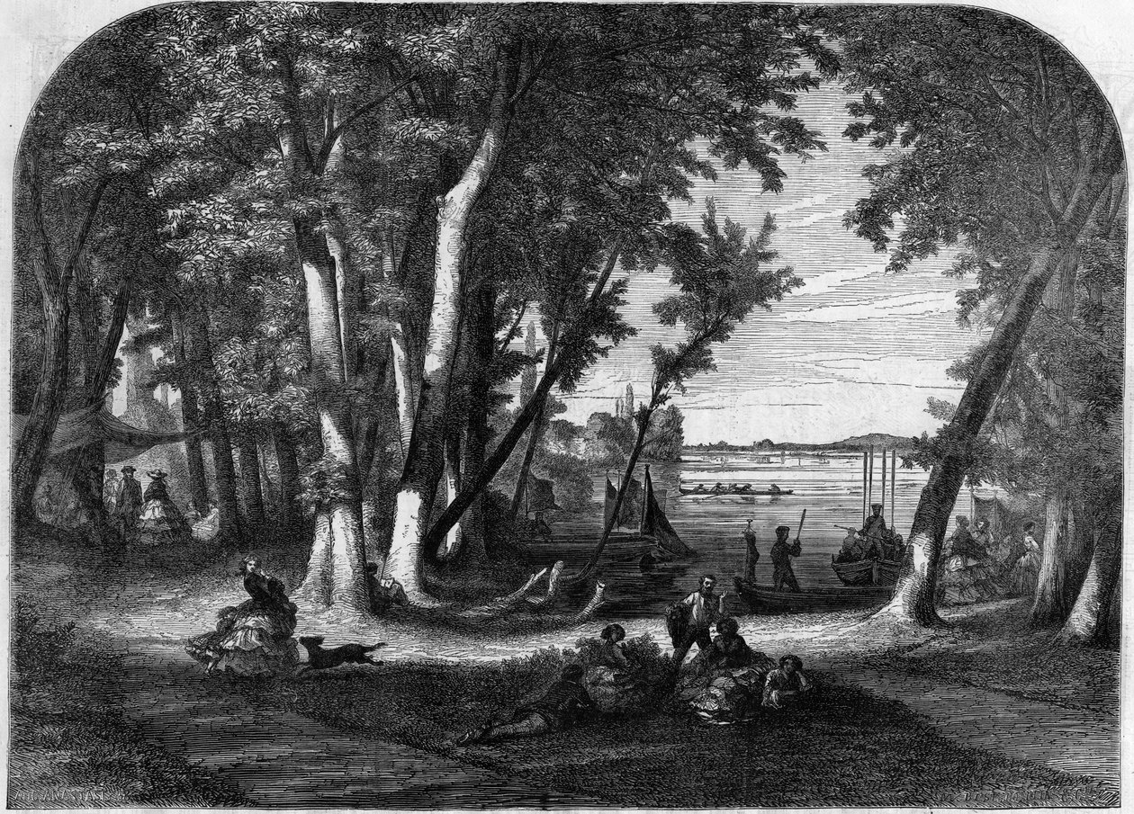 Özetle Croissy adası - “” Le Journal Illustré””de Gravür by Unknown artist