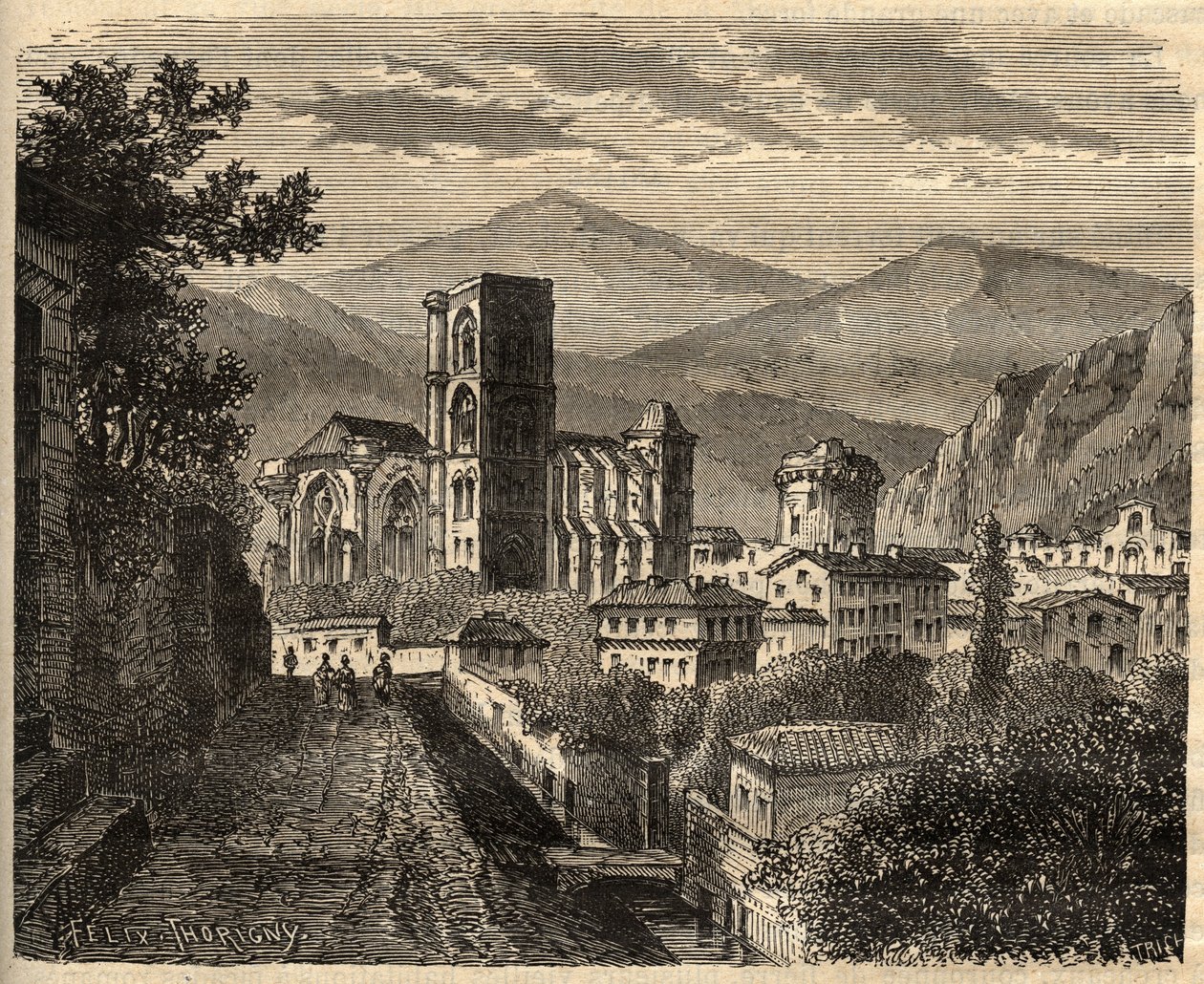 Lodeve - Herault - Fransa - “” PATRIE” üzerine gravür - FRANSA