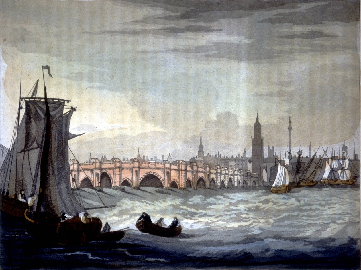 Londra Köprüsü ve Southwark Katedrali, İngiltere. by Unknown artist