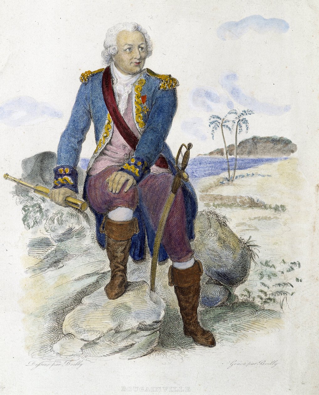 Louis Antoine, Bougainville Kontu (1729-1811), Fransız denizci. - Mennechet