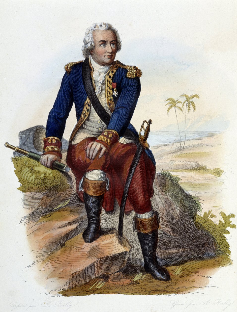 Louis Antoine, Bougainville Kontu (1729-1811), Fransız denizci - Le Plutarque francais, ed. Mennechet by Unknown artist