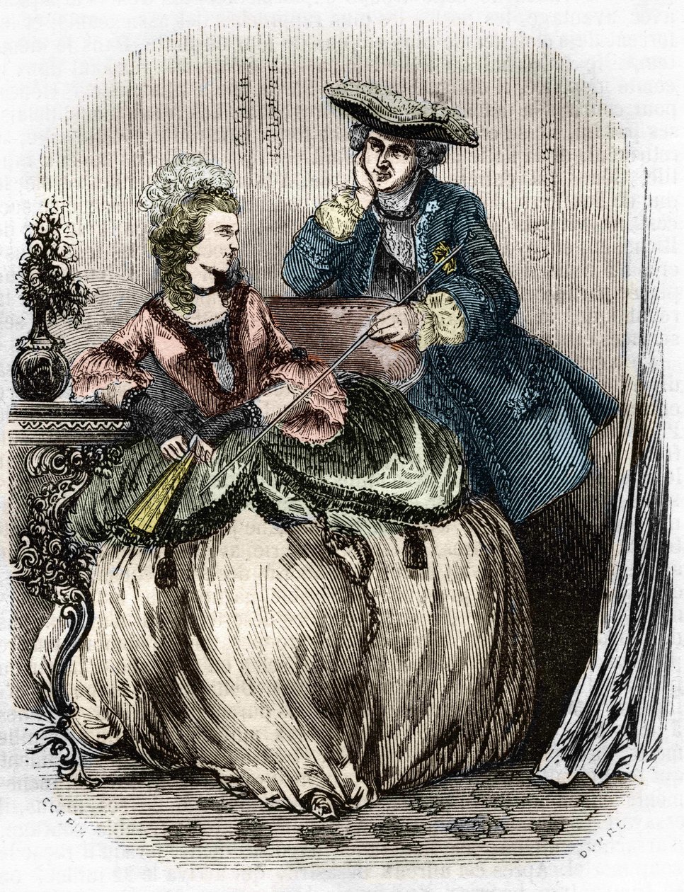 Louis XV ve Madame de Pompadour, Jeanne Antoinette Poisson (1721-1764) (Marquise de Pompadour) - Fransa Tarihinde L.-P. Anquetil by Unknown artist