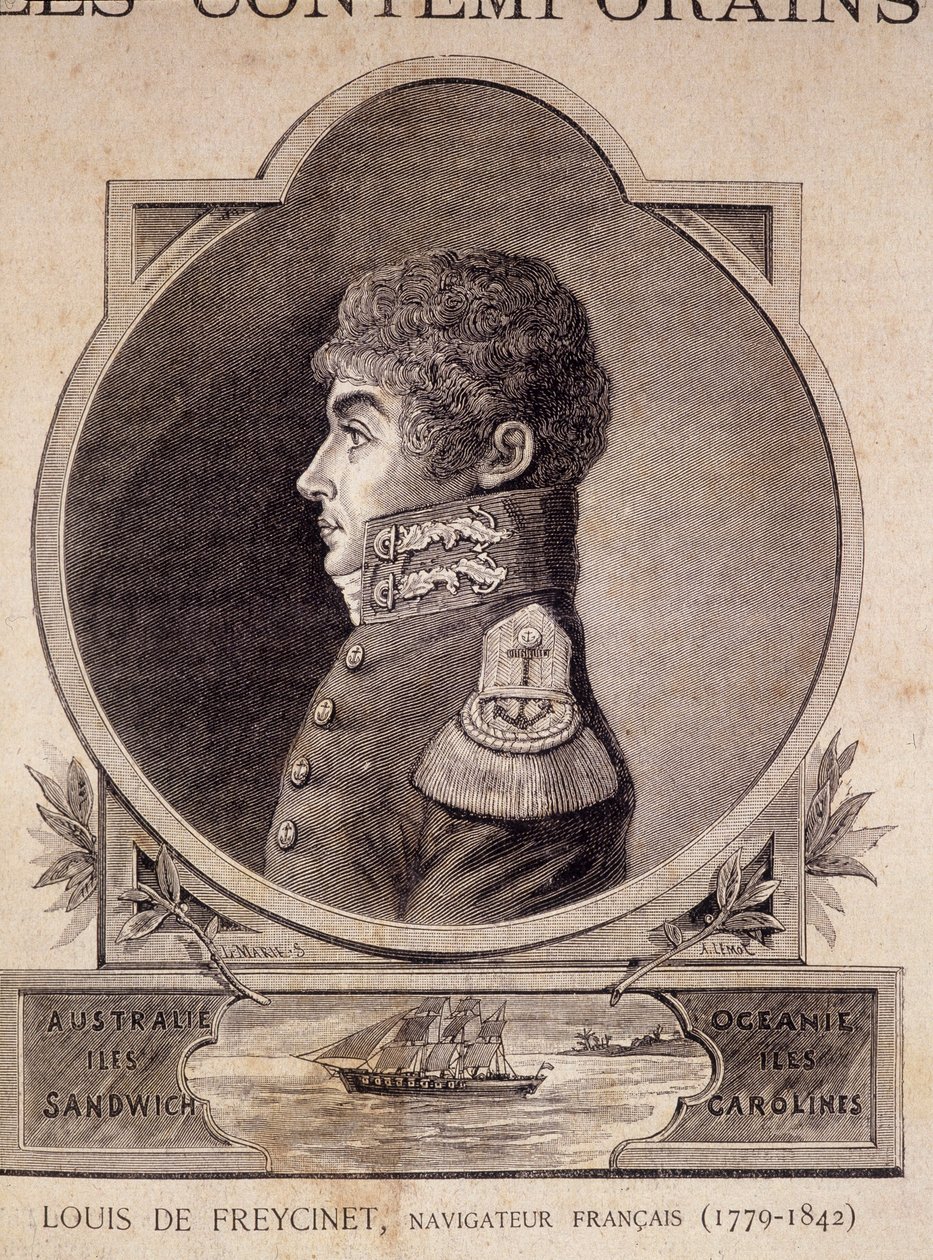 Louis de Freycinet, Fransız denizci (1779 - 1842) - “” Les Contemporains””de, n.d. 19. yüzyılın sonlarında. by Unknown artist