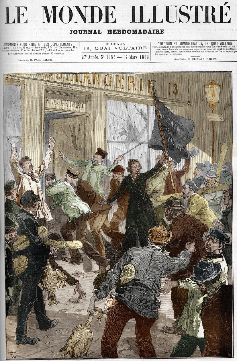 Fransız bir devrimci olan Louise Michel (1833-1905), 9 Mart 1883