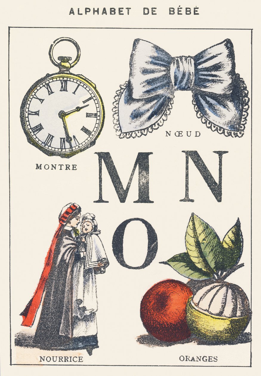 M N O: izle, düğüm, hemşire, portakal by Unknown artist