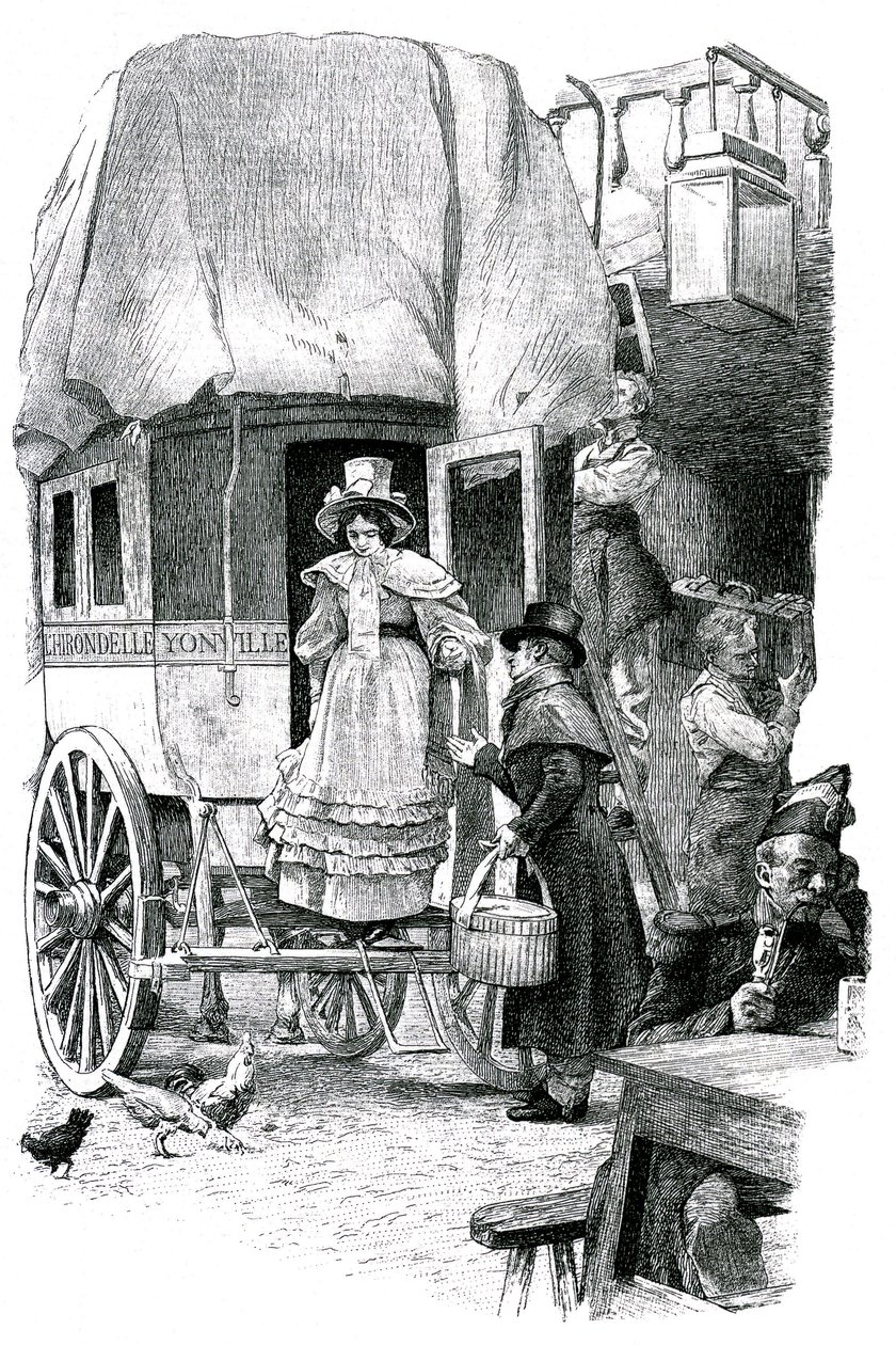 Madame Bovary, Gustave Flaubert'in romanı için illüstrasyon by Unknown artist