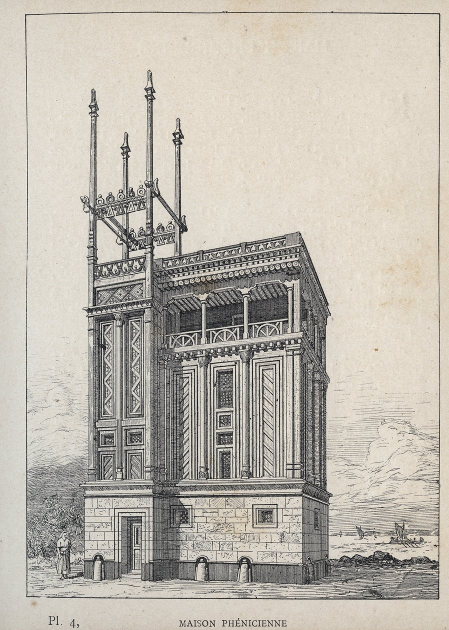 Maison Phenicienne - (Fenike Evi, Evrensel Sergi, Paris by Unknown artist