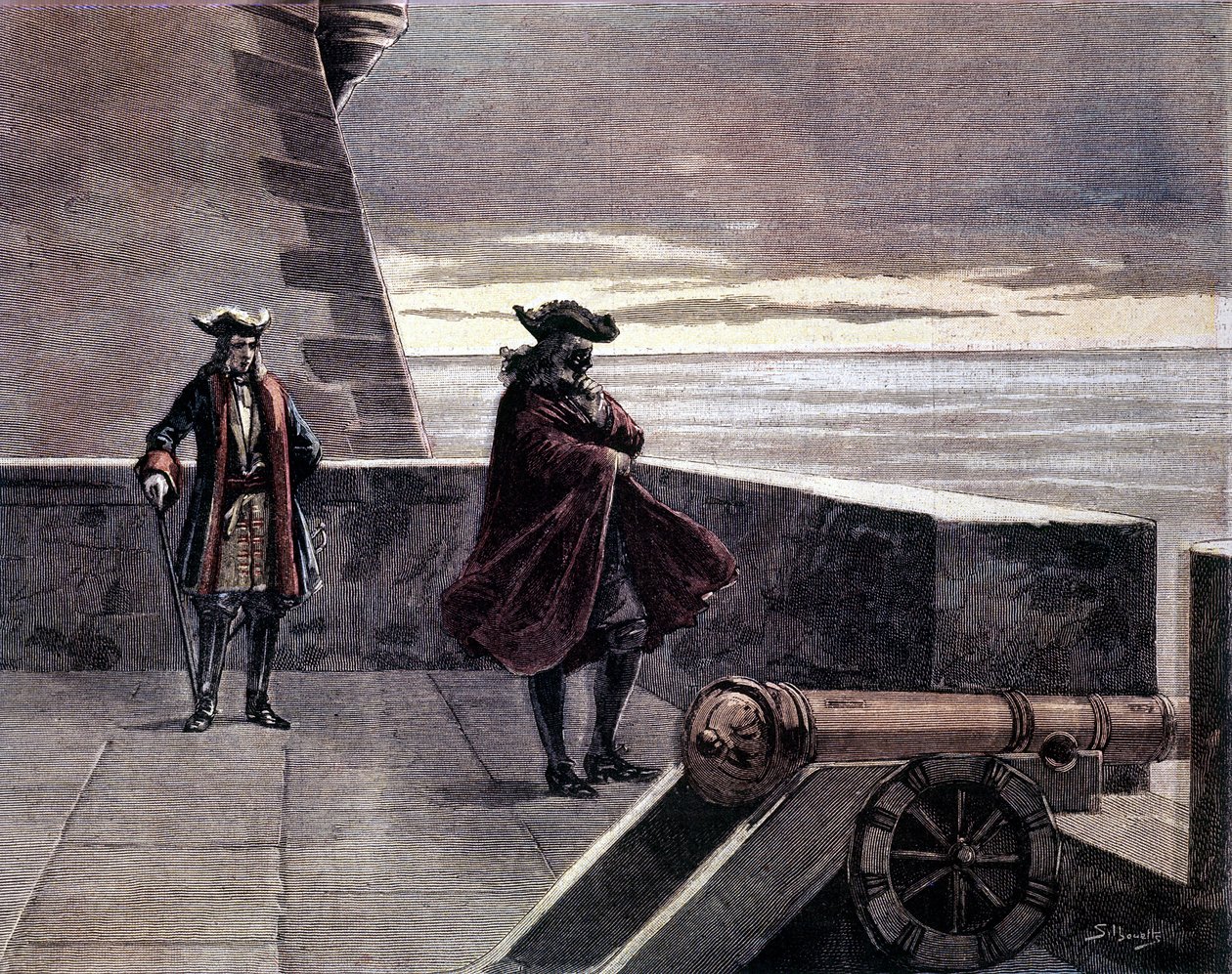 Kulesinde Demir Maskeli Adam. 19. yüzyıl gravürü. by Unknown artist