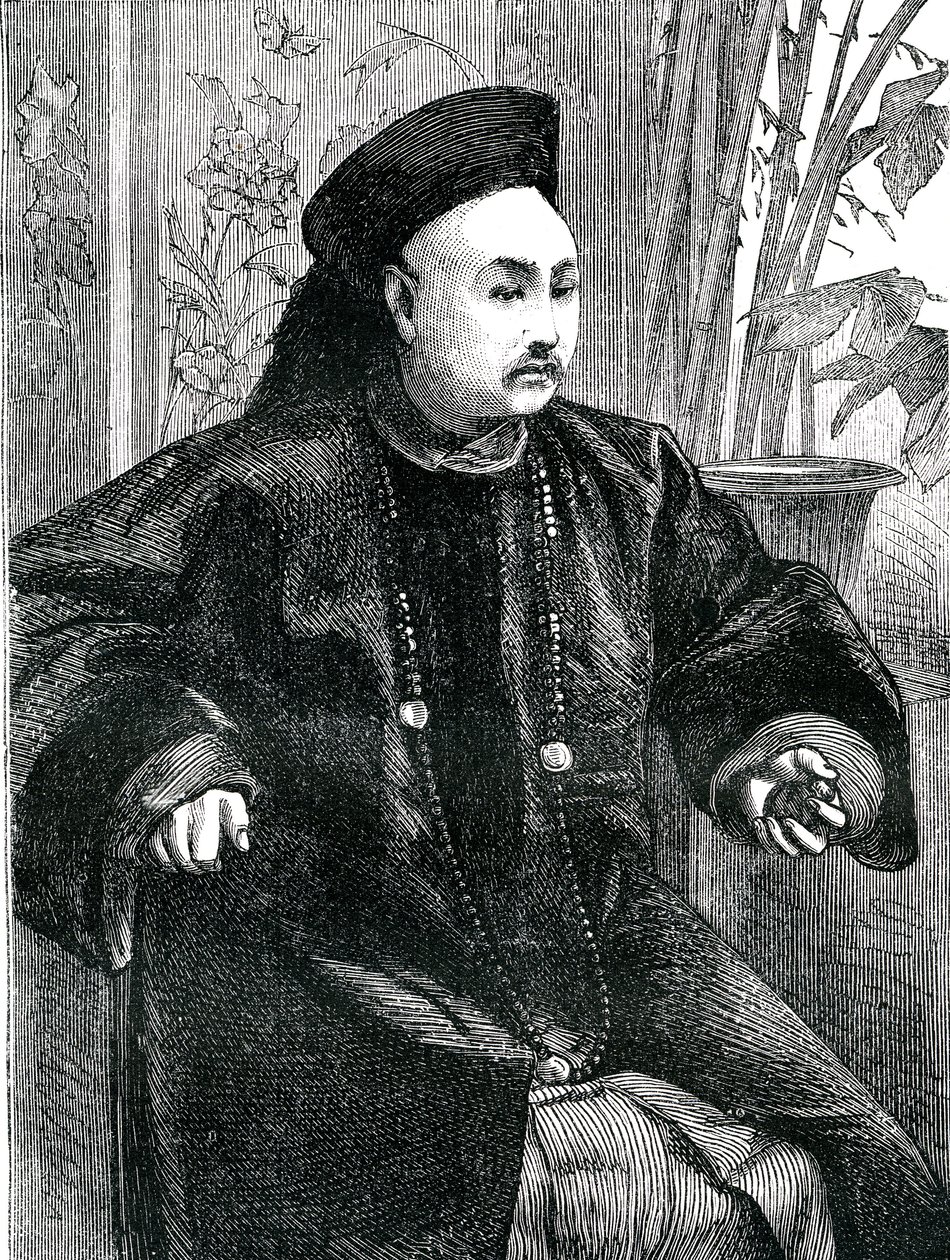 Mandarin Tchung Hao (Chung How), Gravür 1868 by Unknown artist