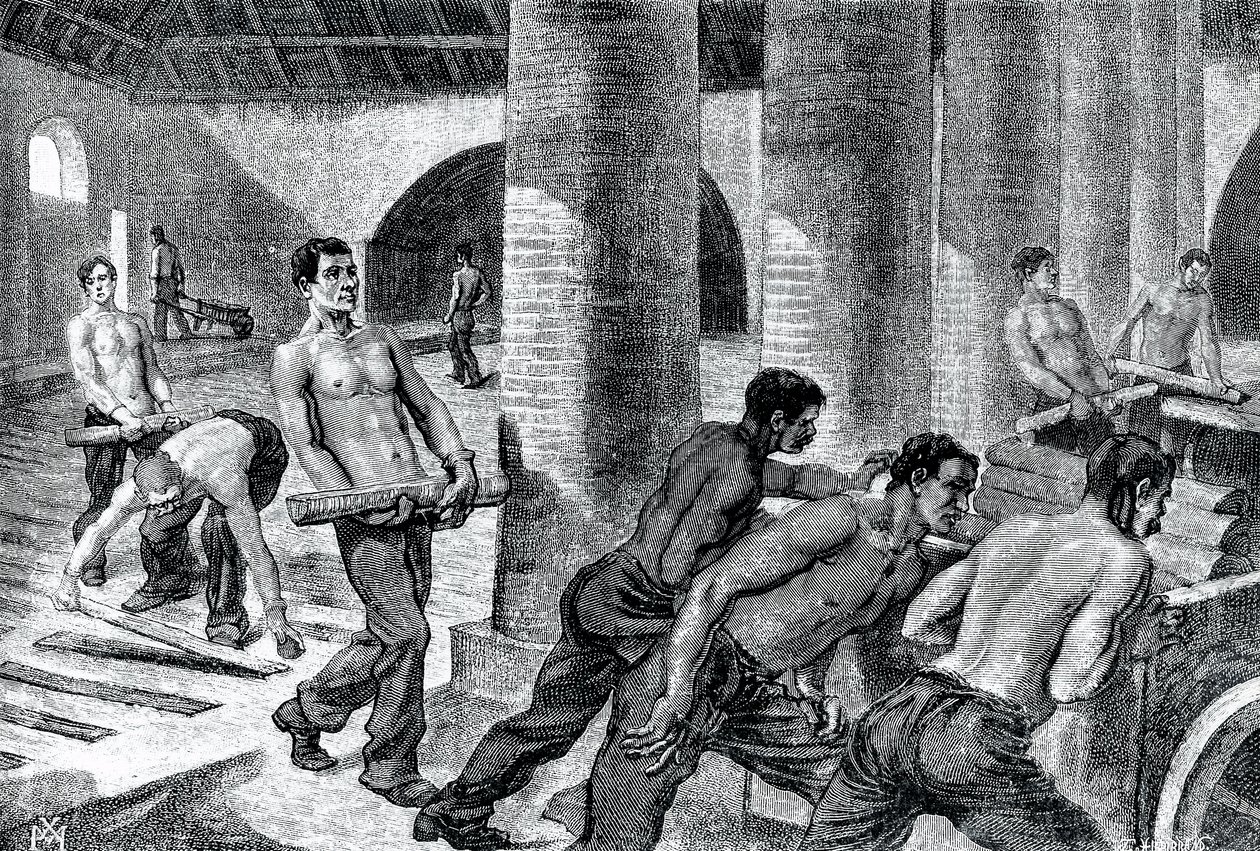Couillet fabrikasında demir üretimi by Unknown artist