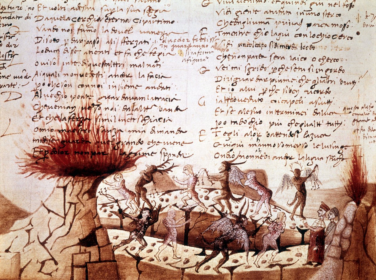 Dante Alighieri'nin "İlahi Komedya" El Yazması: Cehennem by Unknown artist