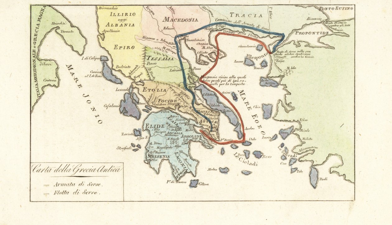 Antik Yunanistan Haritası by Unknown artist