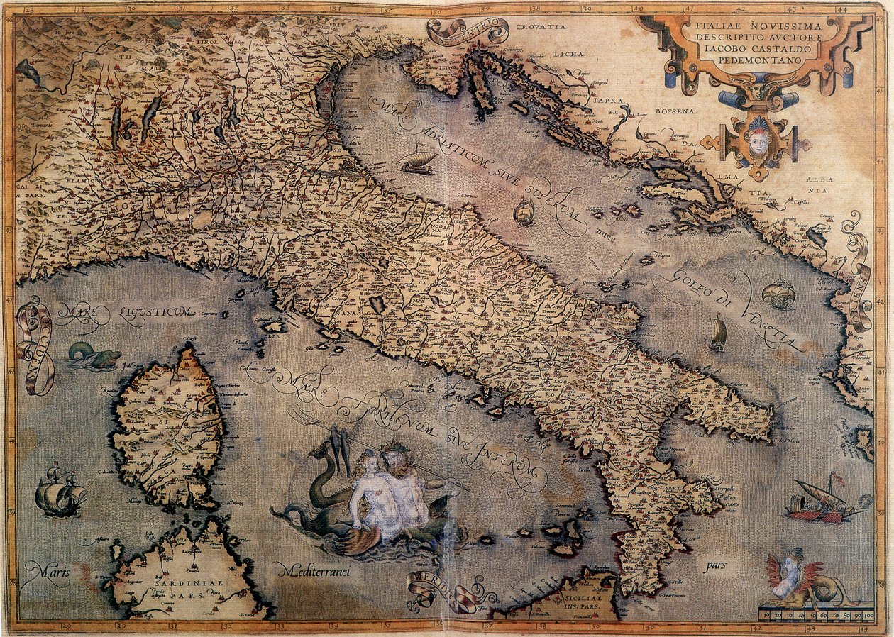 İtalya Haritası by Unknown artist
