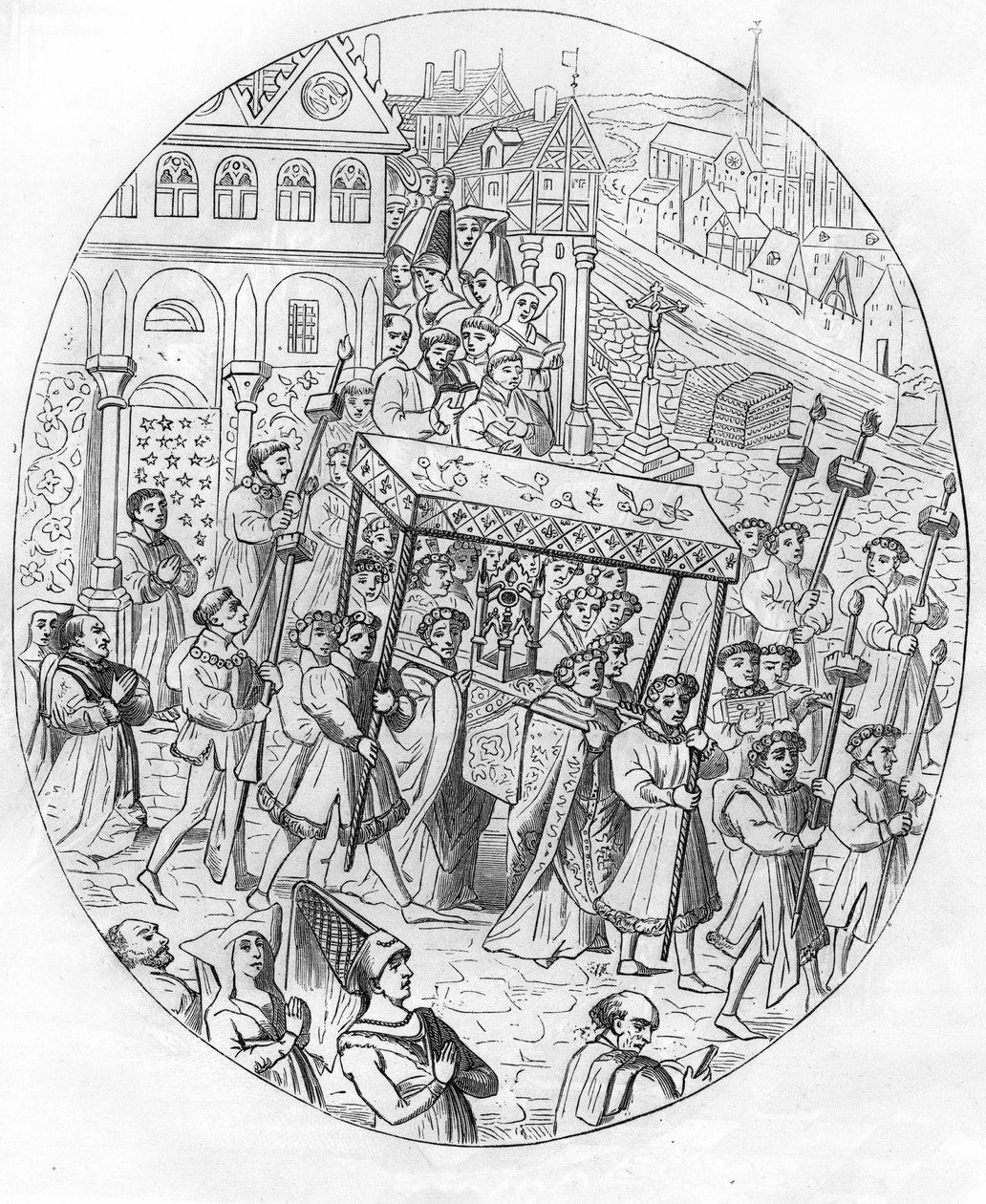 15. yüzyılda kuyumcular şirketinin yürüyüşü. by Unknown artist