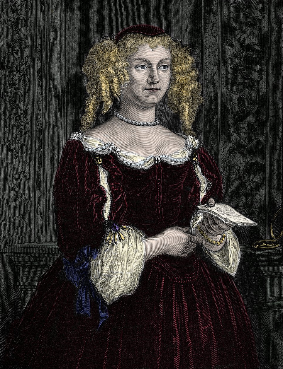 Marie de Rabutin-Chantal (Rabutin Chantal), Madame de Sevigne (1626-1696) olarak bilinen Sevigne Markisi. İlk yazarlarımız tarafından “Dünyanın Kraliçeleri”nde 1862 gravürü. J. G. D. ARMENGAUD başkanlığında yayınlanan kitap. by Unknown artist
