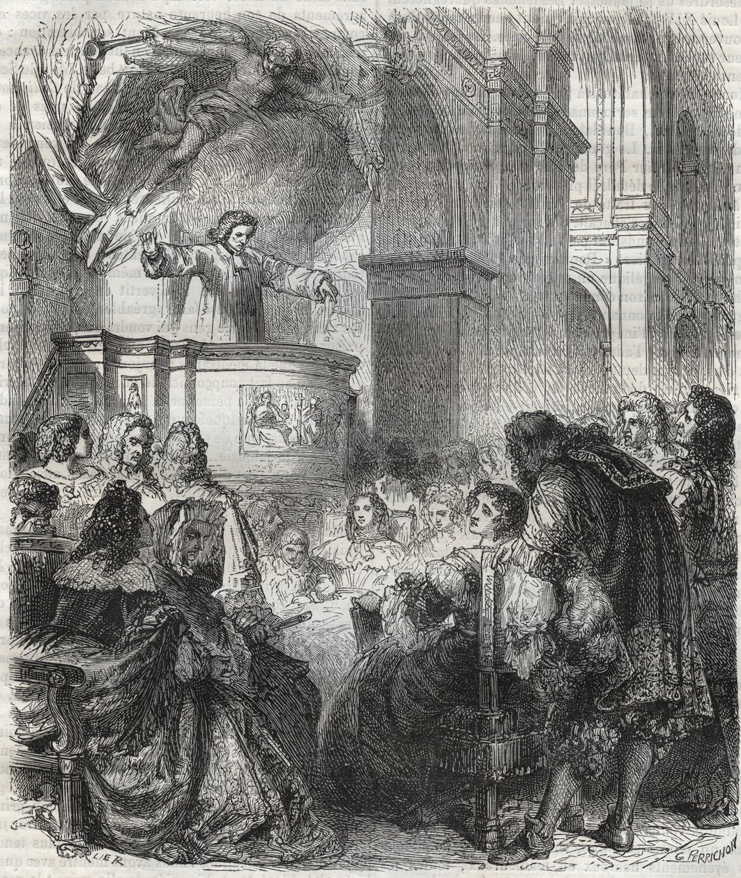 Marie de Rabutin-Chantal (Rabutin Chantal), Sevigne Marquise olarak bilinen Madame de Sevigne (1626-1696), Louis Bourdaloue (1632-1704) Fransız jesuites, Saint-Louis Paris