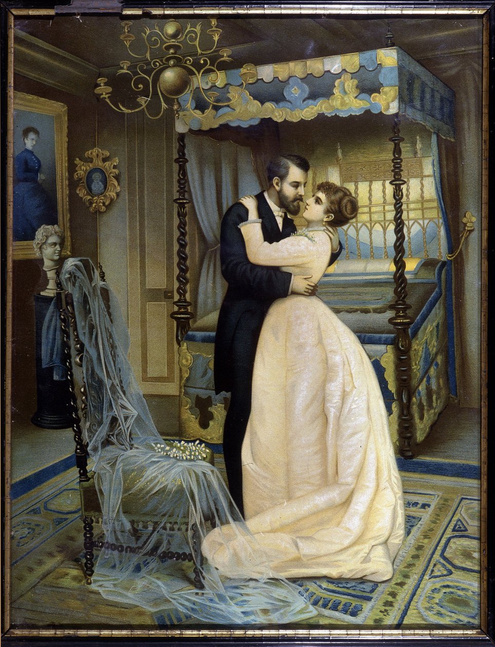 Evlilik, 19. yüzyılın sonlarında. by Unknown artist