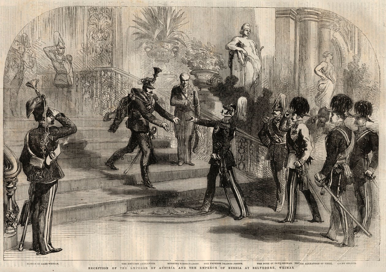 Rus Çarı II. Alexander (1818-1881) ile Avusturya İmparatoru I. François Joseph (1830-1916) arasında Weimar