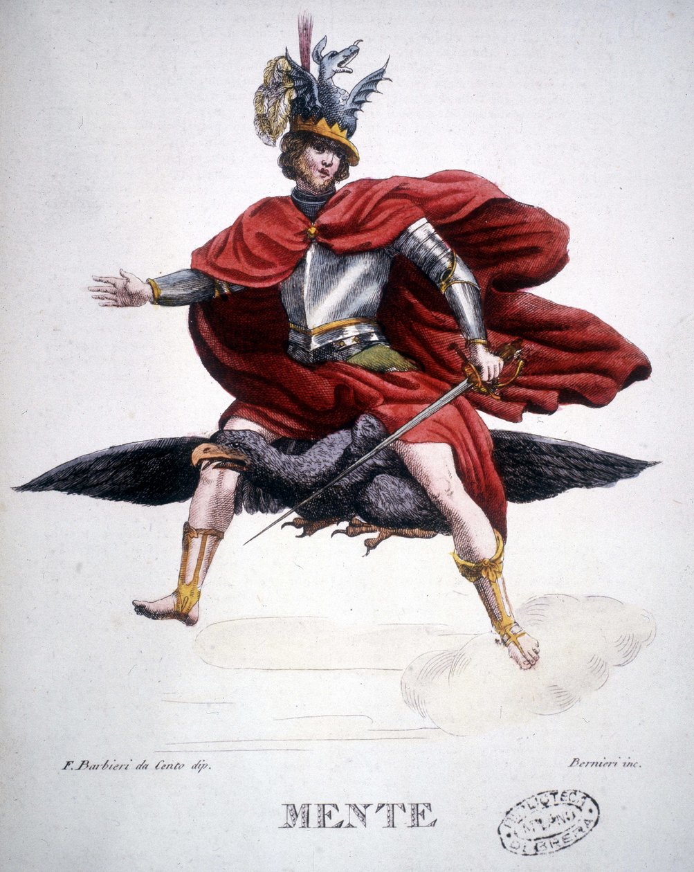 Mente - gravür by Unknown artist