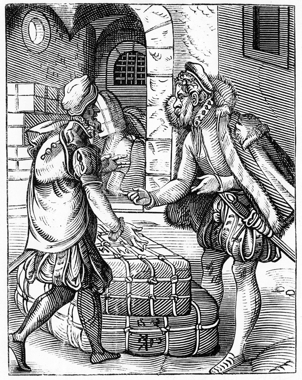 Tüccarlar - "The Illiberal Arts and Mechanics..." içinde by Unknown artist