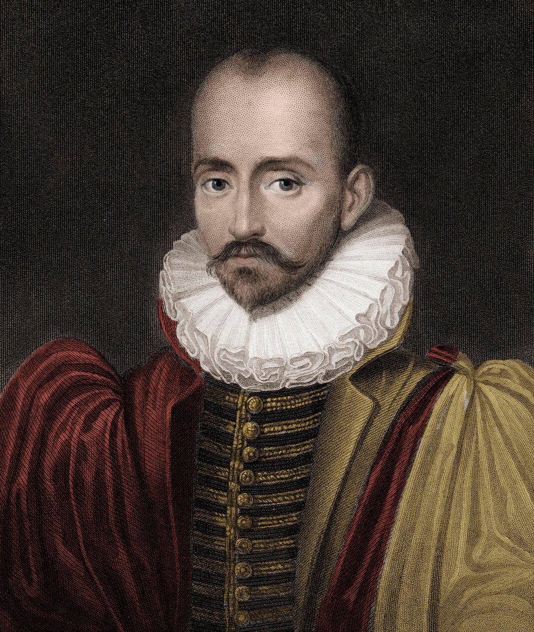 Michel Eyquem de Montaigne 1533-1592 - gravür - 19. yüzyıl by Unknown artist