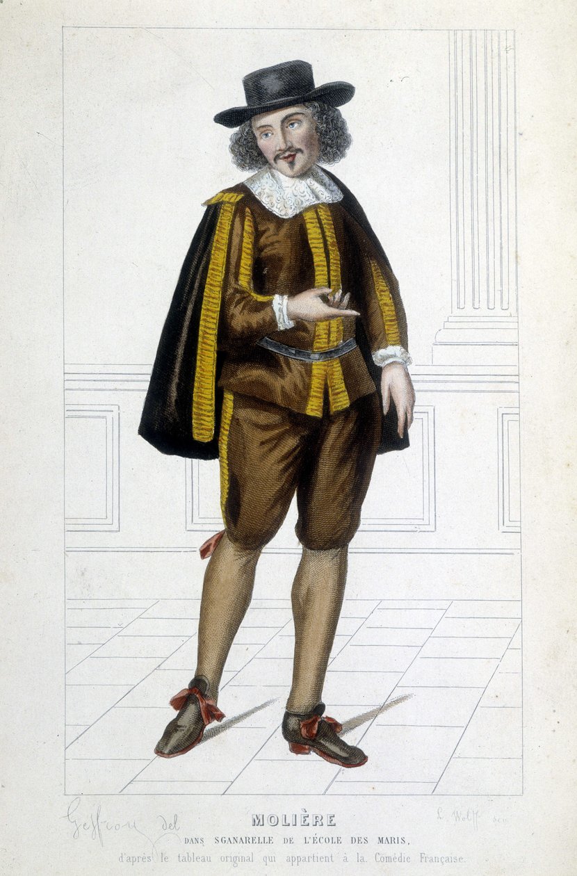 Molière, “Kocalar Okulu” oyununda Sganarelle rolünde by Unknown artist