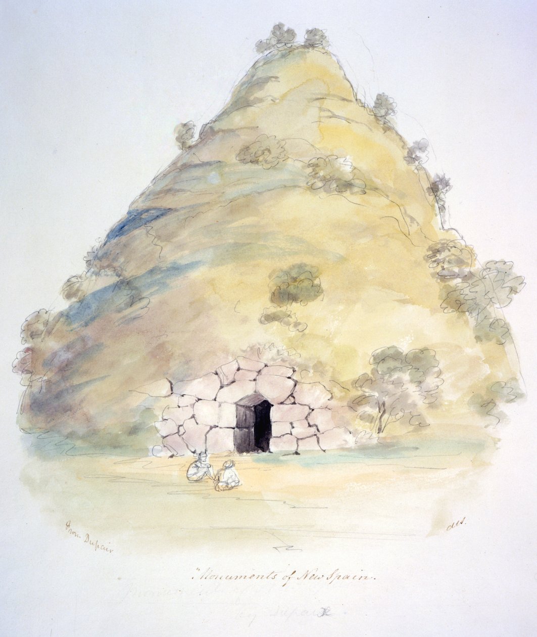 Yeni İspanya Anıtları, c.1843-50 (suluboya) by Unknown artist