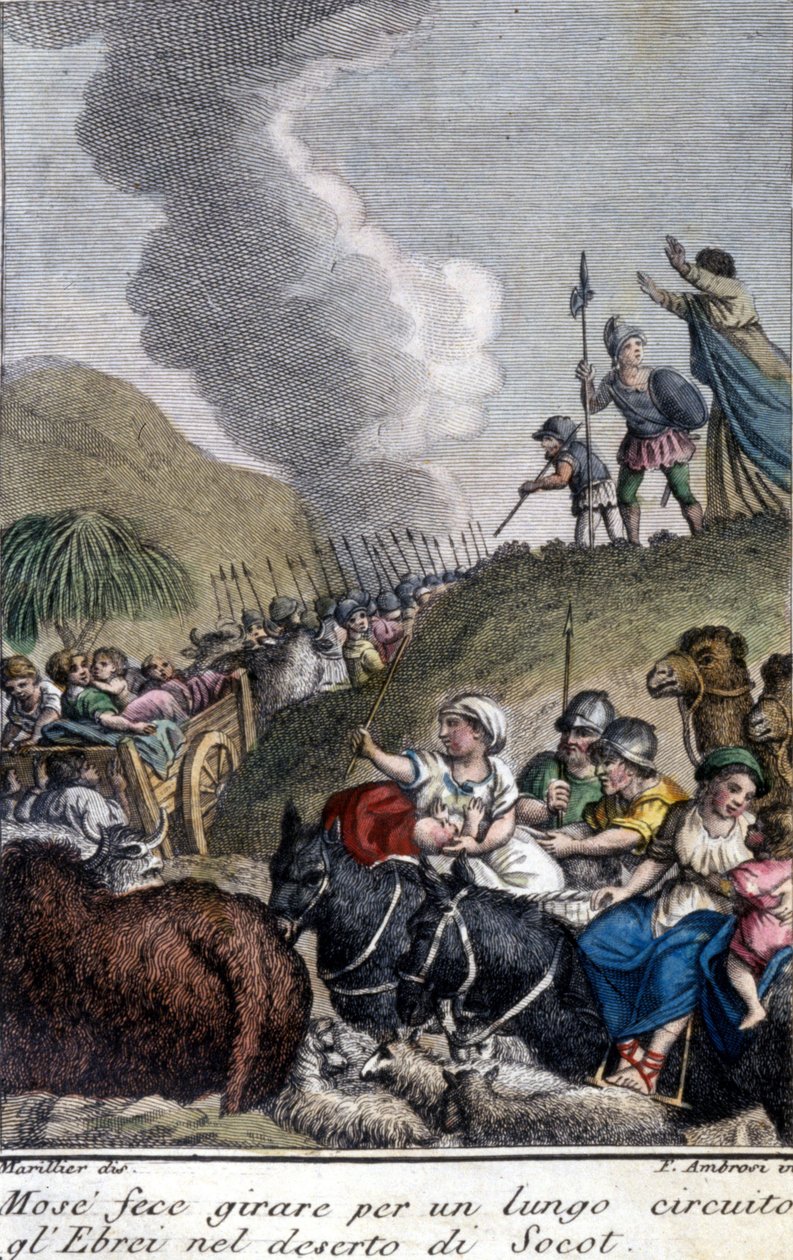 Musa, Yahudi halkına Socot çölünde uzun süre rehberlik etti. by Unknown artist