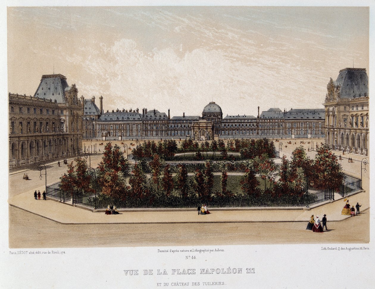Napolyon III Meydanı ve Tuileries Sarayı by Unknown artist