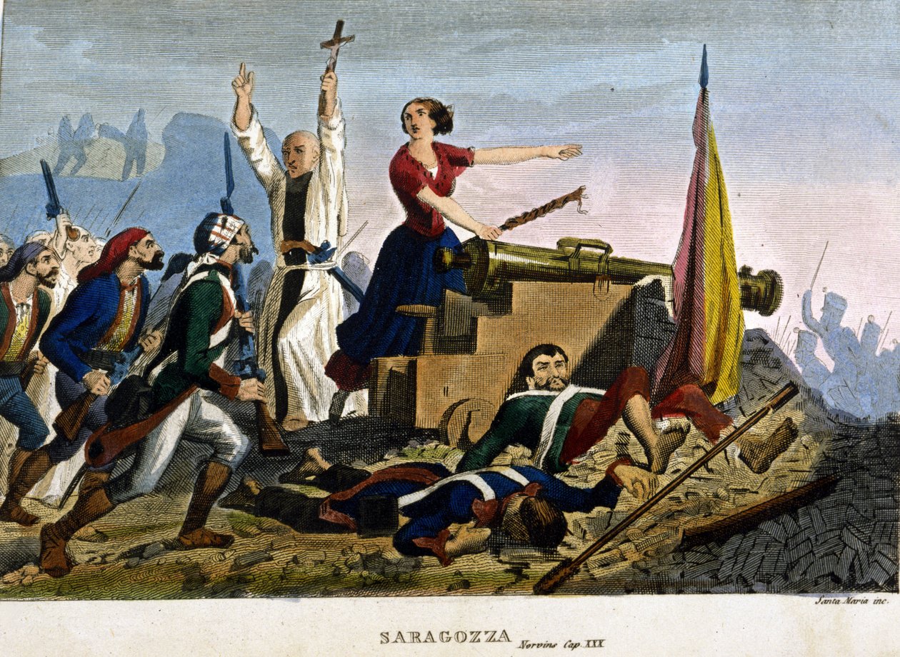 Napolyon Savaşları: Zaragoza Kuşatması (Zaragoza). 1808. Kol. Privee, Milano. by Unknown artist